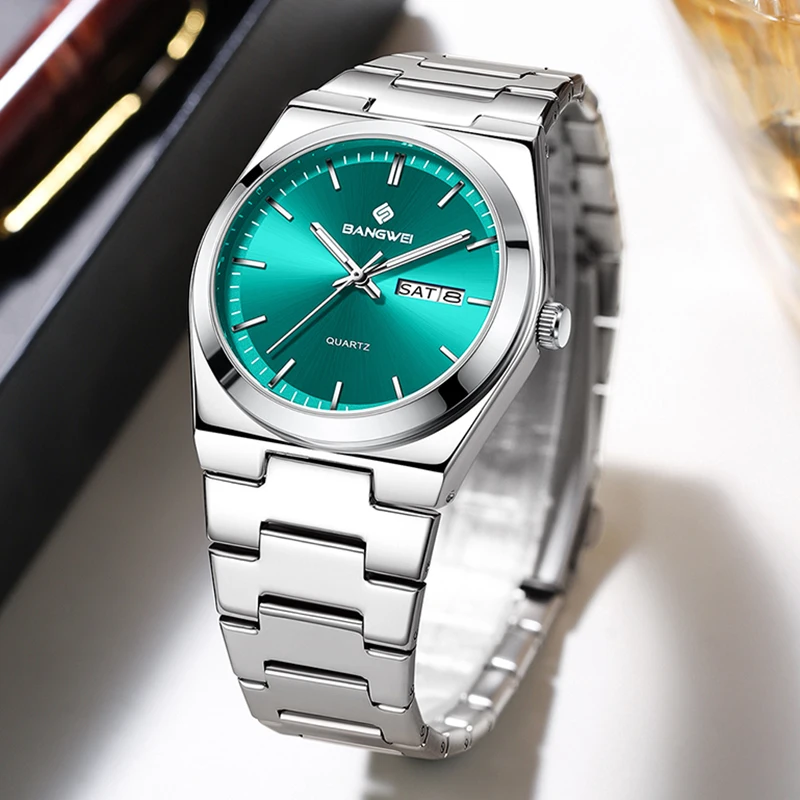 BANGWEI Luxury Original Sport Watch For Men Casual Military Waterproof Men's Quartz Wristwatch Fashion Automatic Clock Male Gift