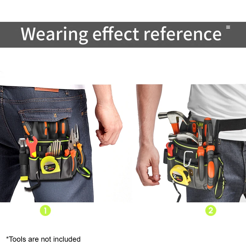 Jakah Werkzeugtasche, Elektriker-Werkzeugtasche, Premium, professioneller Organizer mit mehreren Taschen HL148 – Detail 16