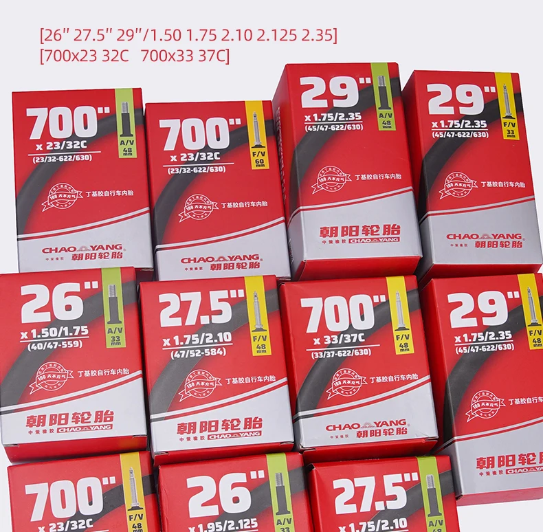 2er-Pack Chaoyang Rennrad-Schlauch 700C 23C 32C 37C mit Schrader- und Presta-Ventil – Fahrradschlauch für Rennräder, Fahrradteil – Detail 7