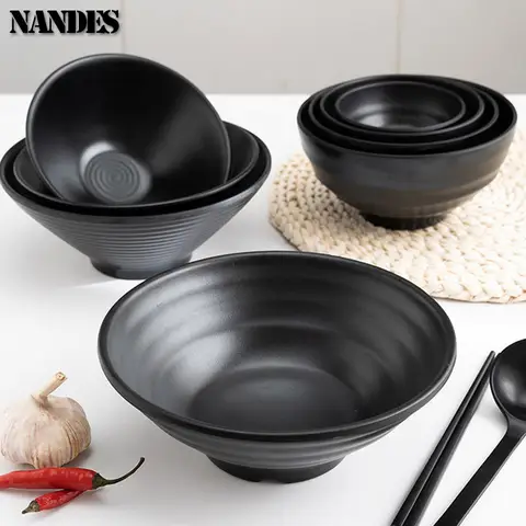 Ramen Melamin Fruktsallad Snabbmat Servis Japansk Stil Frostad Nudelskål 12 best sales skål melamin - №7