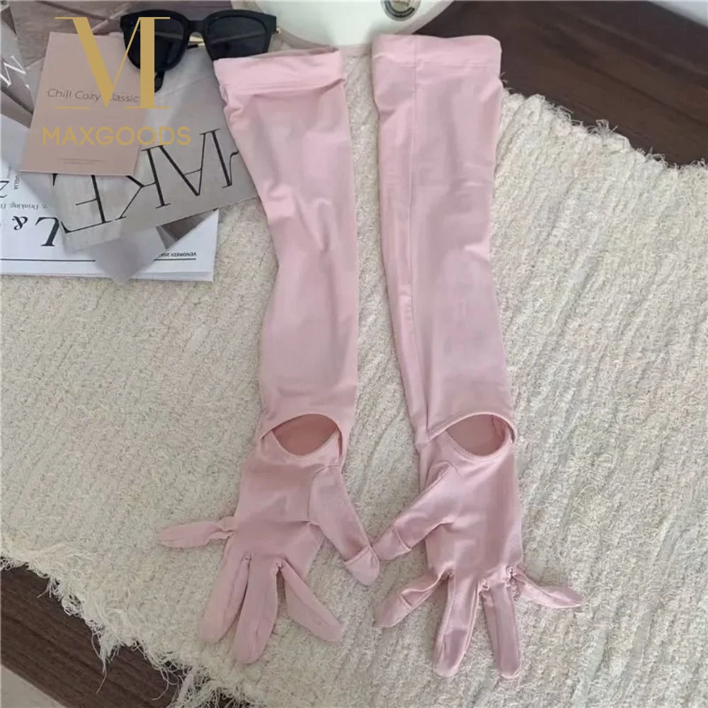 

Gifts Dopamine Sunscreen Gloves UV Protection Ice Silk Arm Protector Sleeves Thin Women's Long Gloves