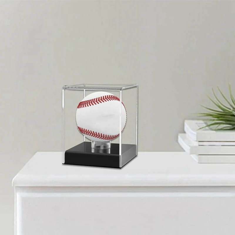 Baseball Display Case,Acrylic UV Protected Acrylic Baseball Display Square For Autographed Baseball,Memorabilia Baseball Durable