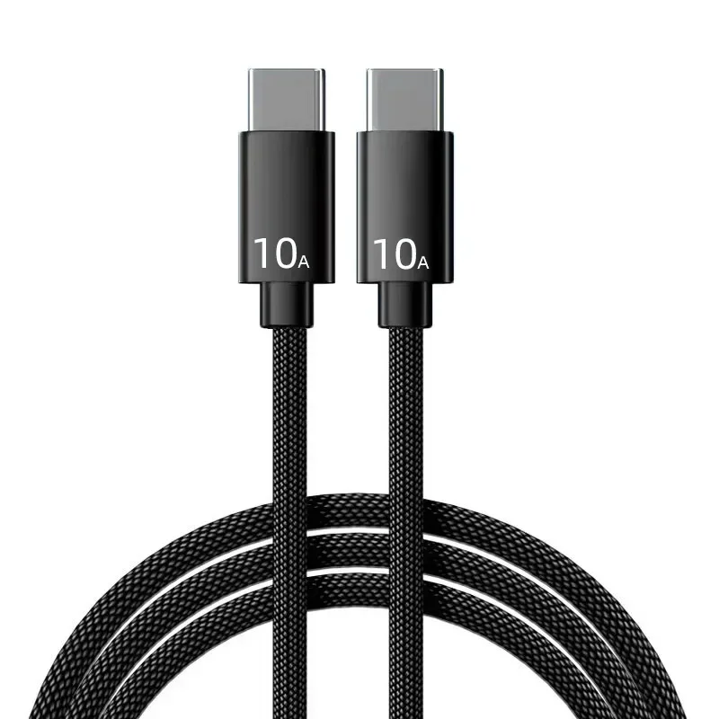 120W 10A PD Dual Type C Fast Charging Cable For iPhone 16 15 Mi Samsung USB C Charger Line High Speed Data Transfer Wire Cord