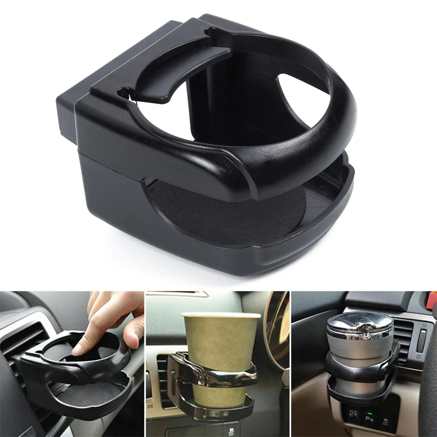 

Auto Car Outlet Air Vent Mount Black Drink Cup Water Bottle Can Holder Rack Drinks Holders Organizer Accessory