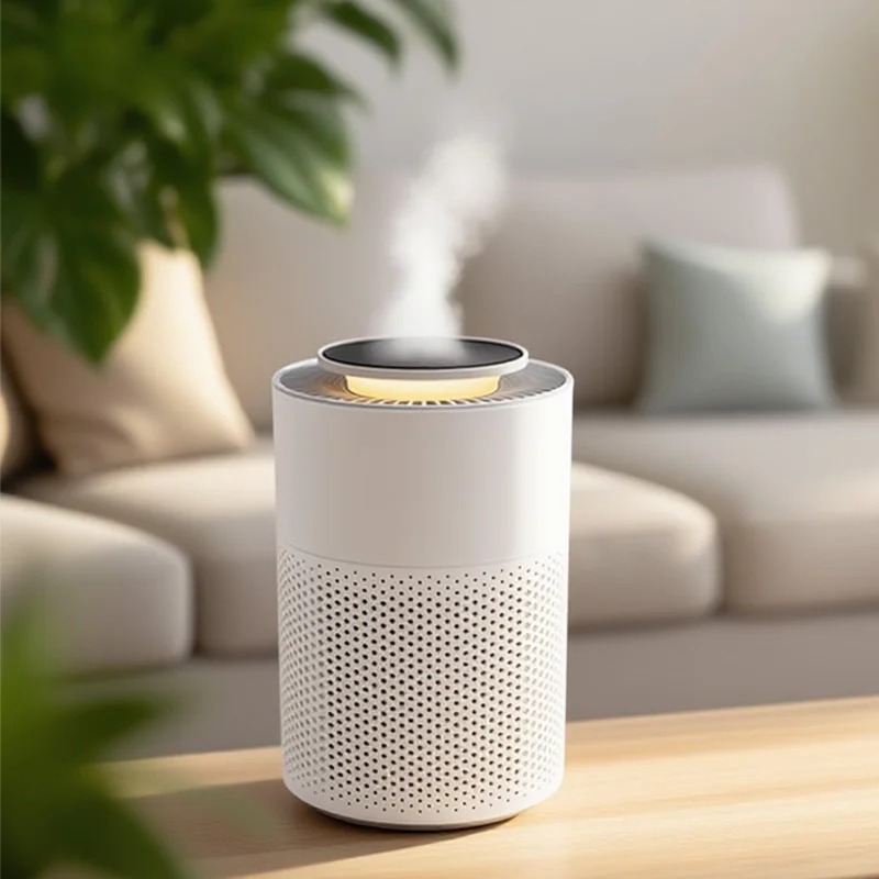 

Home Air Quality Appliances Electric Desktop HEPA Filter Children Lock 3 Gear Speed Household Air Purifier