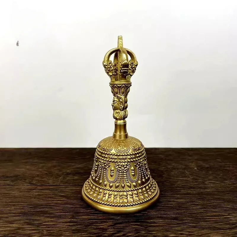 Nepal Bell Brass Bells Tibetan Buddhist Specialized Tools Temple Supplies Five Shares Diamond Pestle Decorations 1pc