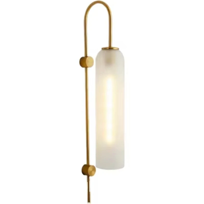 

Nordic simple LED wall lamp transparent glass tube hotel home bedroom bedside aisle corridor decoration indoor and outdoor