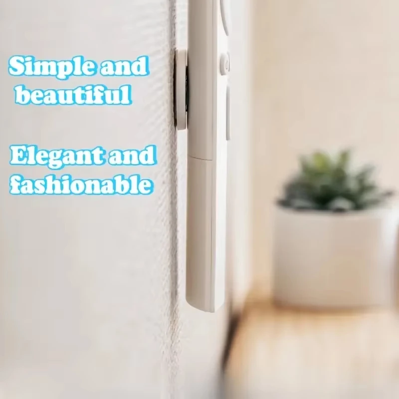 3/6 قطع حامل مغناطيسي بدون مثقاب - حامل جداري لأجهزة التحكم عن بعد TV/AC/DVD، تصميم أبيض موفر للمساحة