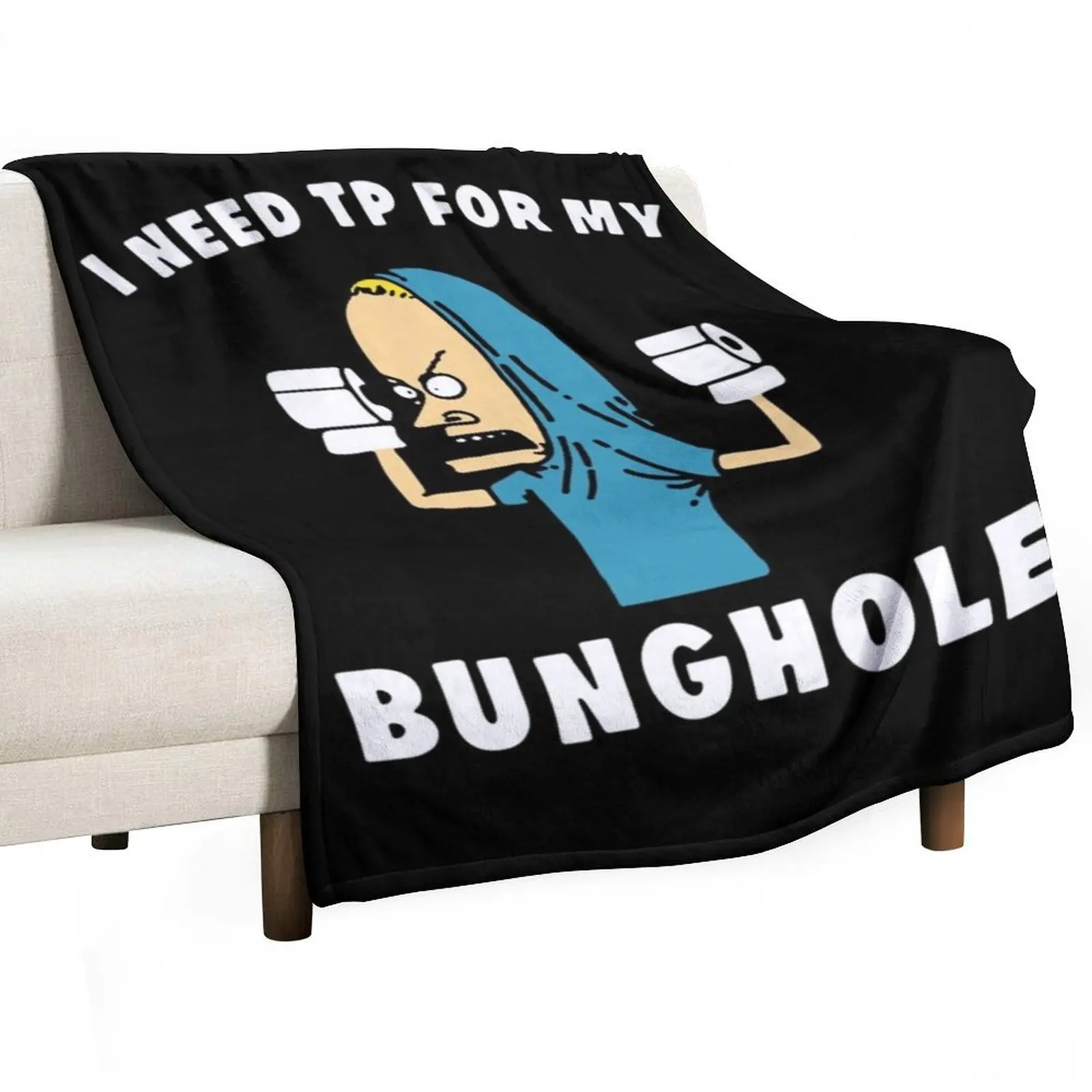 Beavis I Am The Great Cornholio هل أنت تهديدني رمي بطانية منقوشة تتحرك قيلولة البطانيات #3