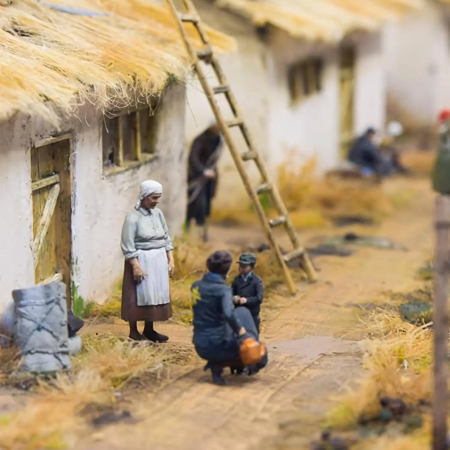 Simulação em miniatura modelo de grama murcha cluster de feno diy trem ferroviário/mesa de areia/escena militar micro paisagem diorama kit