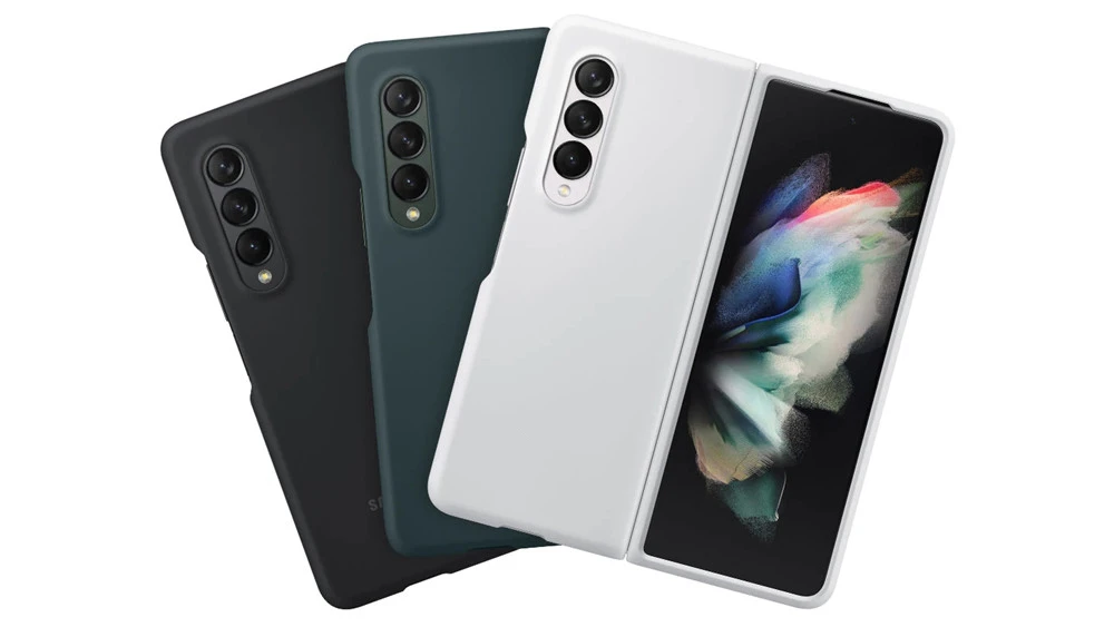 Original For Samsung Galaxy Z Fold 3 Case Silicone Cases Protective Fold3 5G Cover, EF-PF926