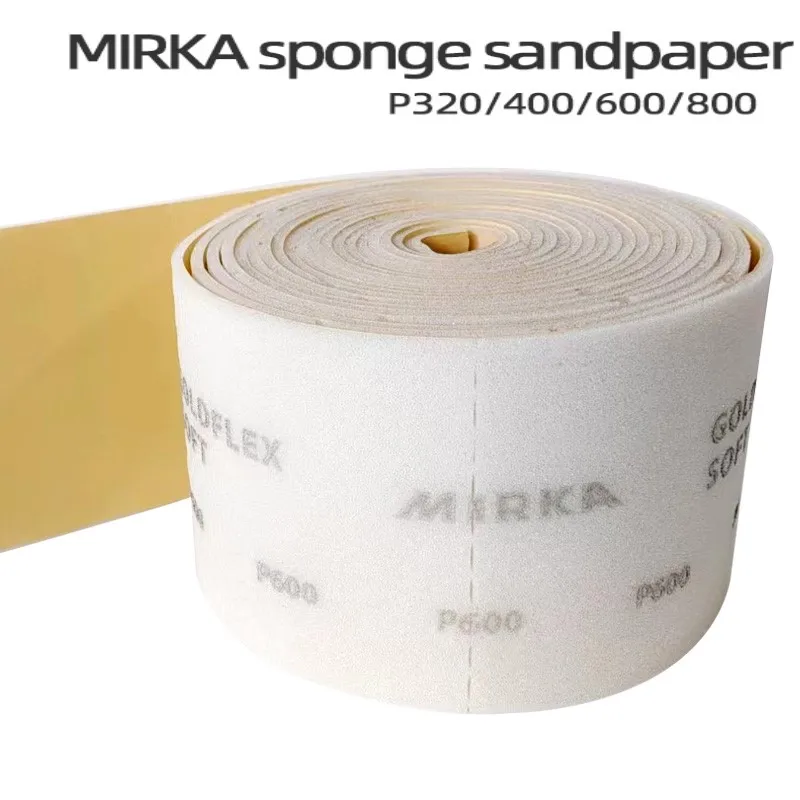 50 Sheets Of Finnish Mirka Hand-torn Sponge Sandpaper 115*125mm For Car Sheet Metal Spray Painting Car With Sandpaper Yellow