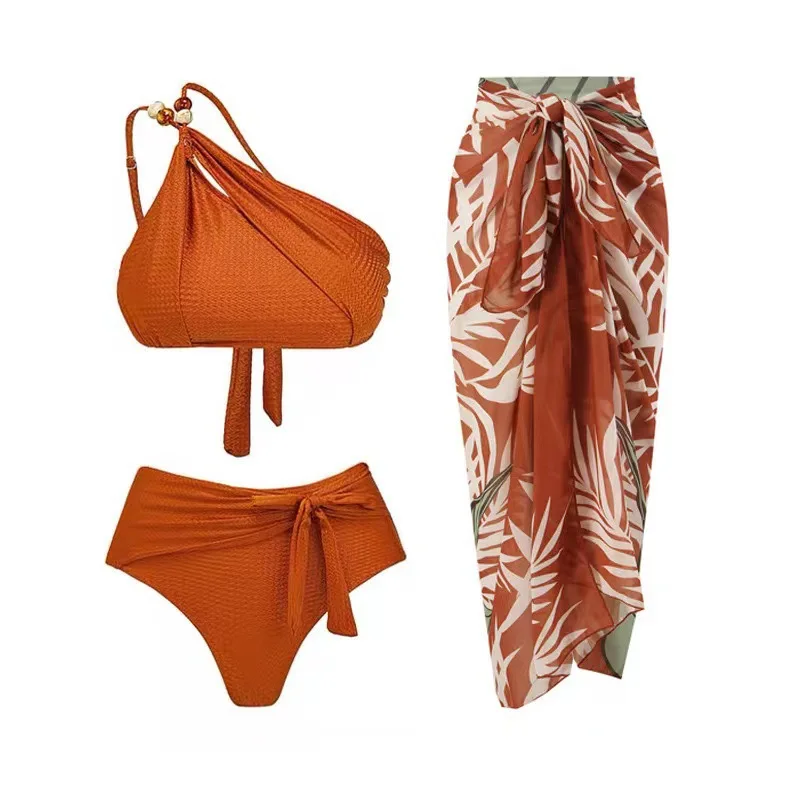 One-piece swimsuit female bikini split suit beach skirt