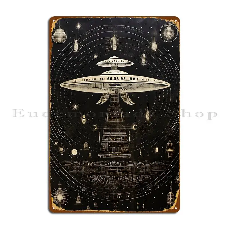 Space Map And Navigation Metal Plaque Poster Designing Custom Garage Club Party Club Tin Sign Poster