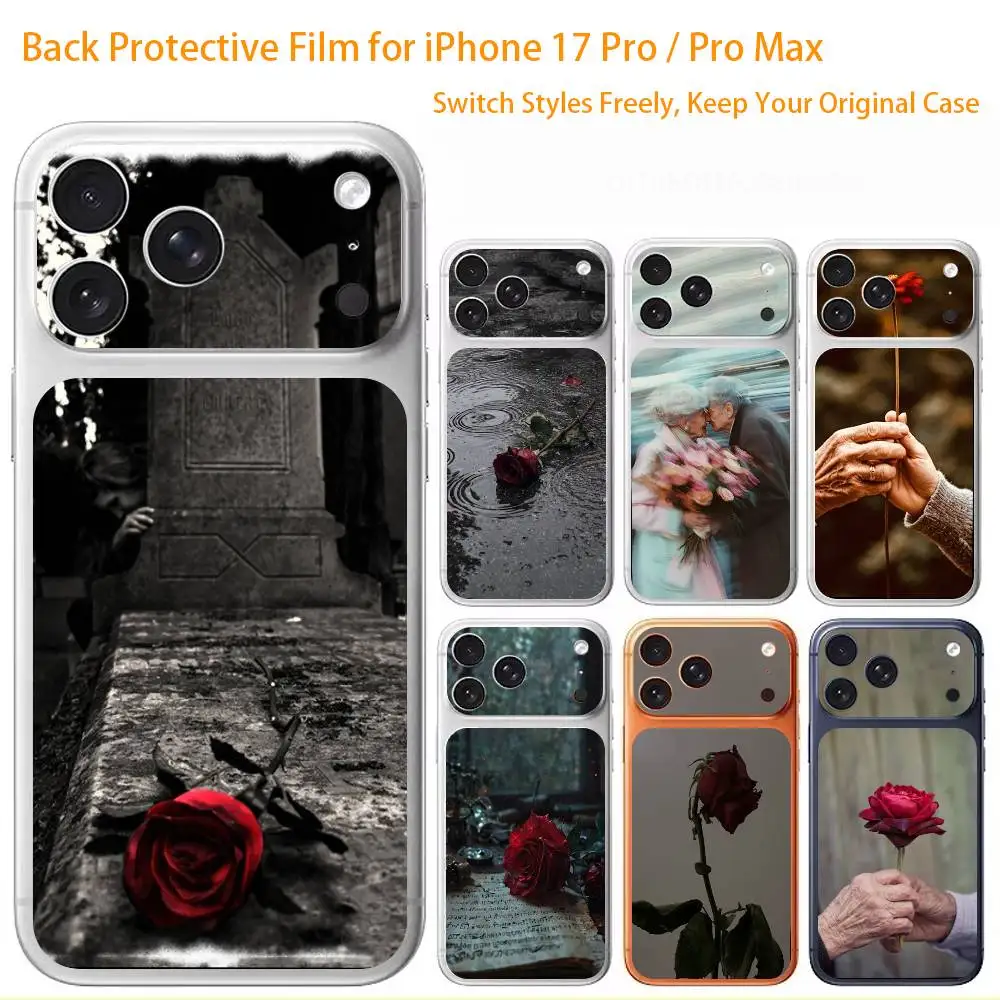 

Romance never dies Premium Skin Wrap for iPhone 17 Pro/Max, Back Frame Camera Protective Decal (Not Case)