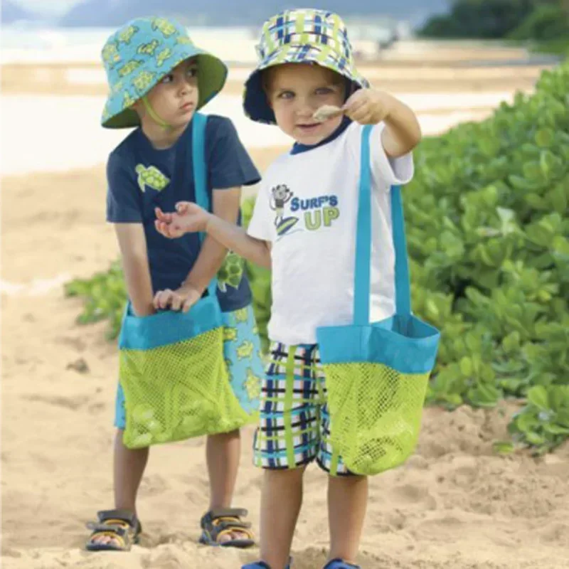 1pc Outdoor Beach Bag Foldable Mesh Swimming Bag For Children Beach Toy Baskets Storage Bag Kid Outdoor Swimming Waterproof Bags