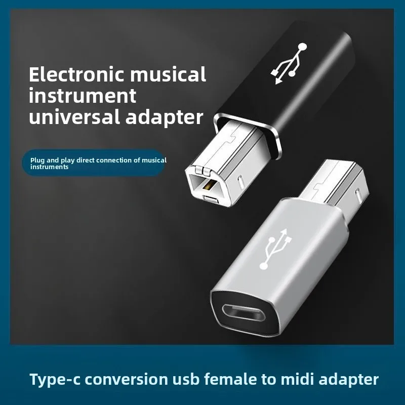 USB Type C To USB B Adapter Female To Male Connector For Scanner Data Convertor for Printer MIDI Controller Piano Keyboard