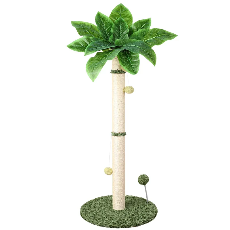 

t climbing frame Coconut tree, cat scratching column Sisalclimbing column Vertical durable No crumbs Cat scratching b