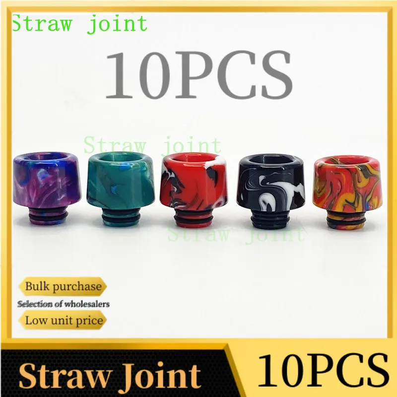 10PCS 510 Random Color Resin Straw Joint