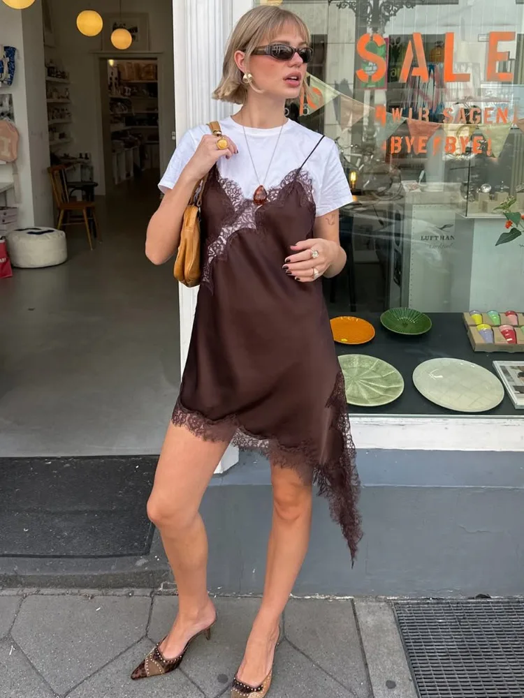 Tossy Sexy Lace Halter Dress Backless Slim Party Dress