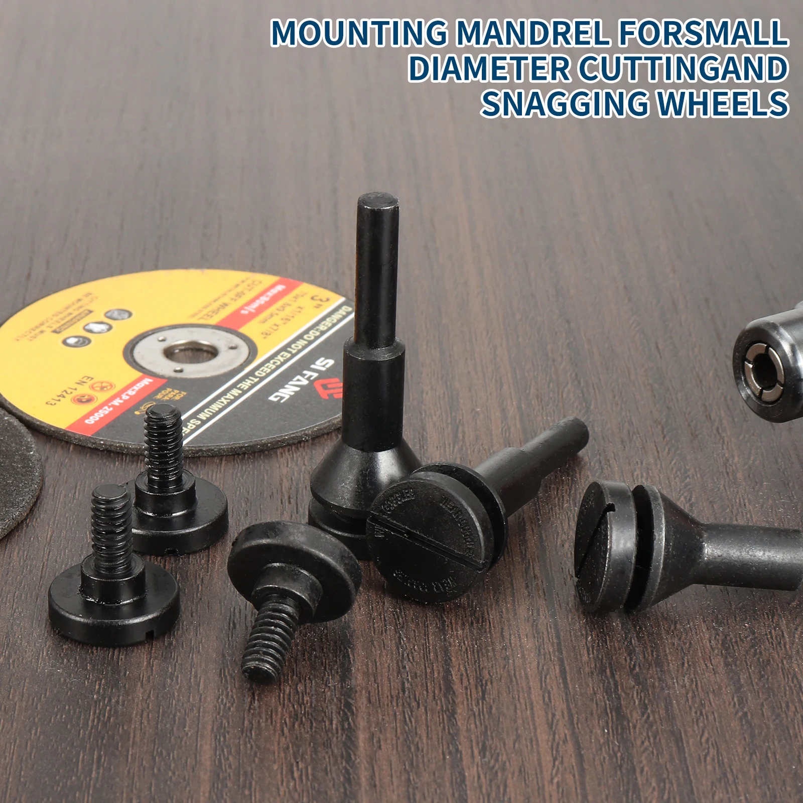 Mounting Mandrel for Cut-Off Wheels, Saw Blade for Die Grinder Rotary Tool, Suitable for 6, 10mm Hole Cutting Disc, 2Pcs