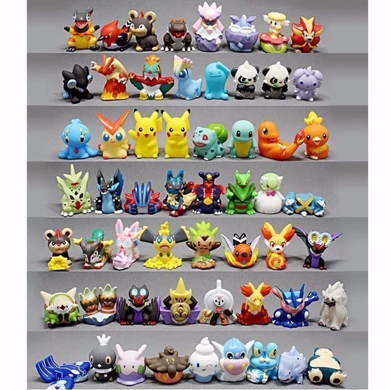 24/144pcs Pokemon Action Figure Toys Mini Figures Model Toy Pikachu Anime Kids Doll Birthday Gifts 2-4cm