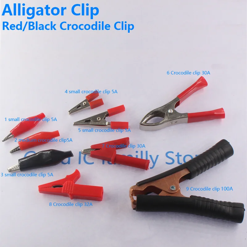 

10/5 шт., зажимы типа «крокодил», зажим для проволоки «крокодил», пластиковая ручка, тестовый зонд, металлический разъем, розетка для аккумулятора, 100 А, тестирование на электричество