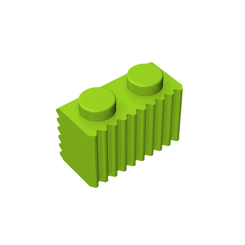10Pcs MOC Parts 2877 Brick Modified 1 x 2 with Grille / Fluted Profile Compatible Brick DIY Building Block Particle Kid Toy Gift image 2