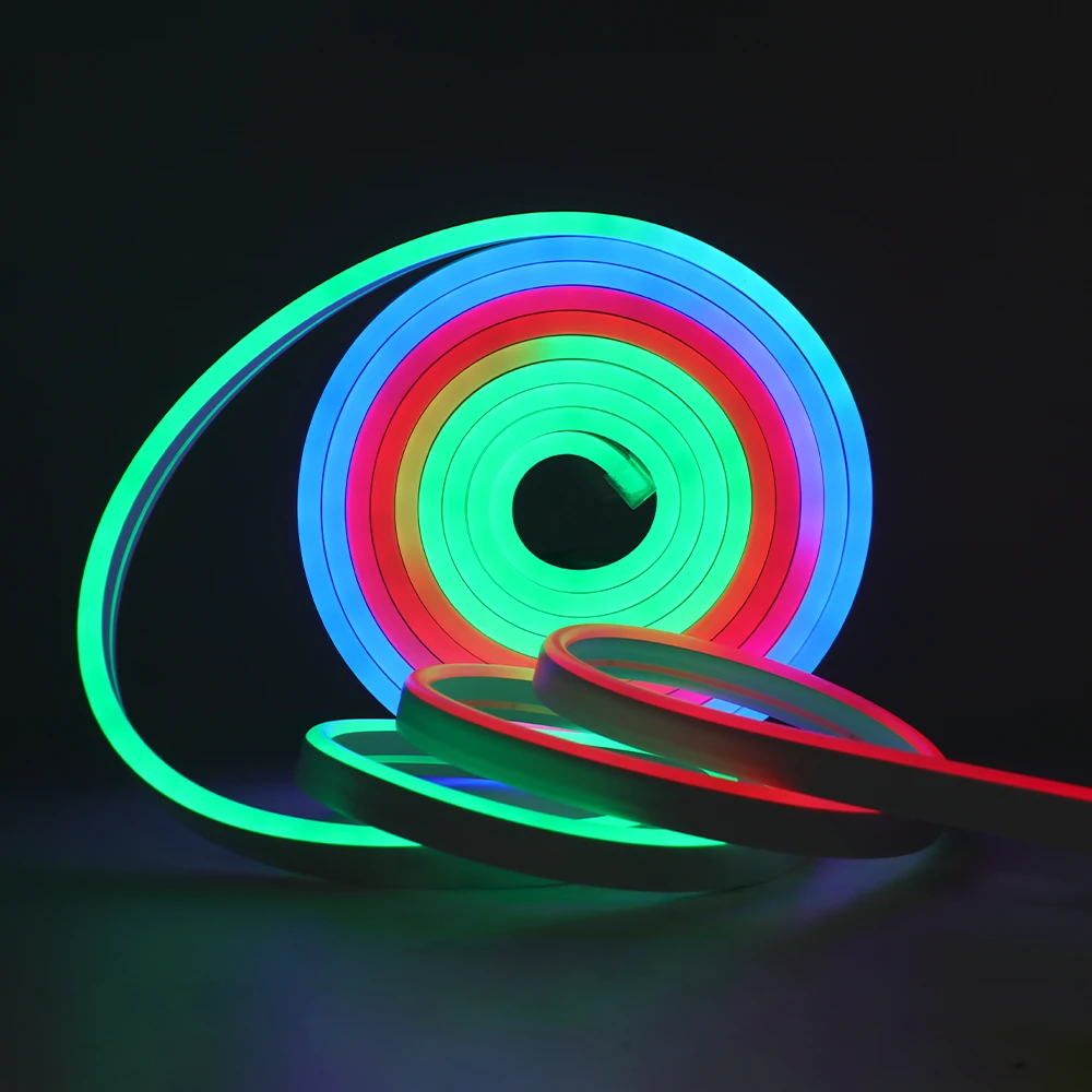 

Светодиодная лента RGB, неоновая лампа, 12 В постоянного тока, 24 В, 72 светодиода/м, водонепроницаемая лента с диодами WS2811 IC, адресная полноцветная неоновая Rgb-вывеска, домашний декор