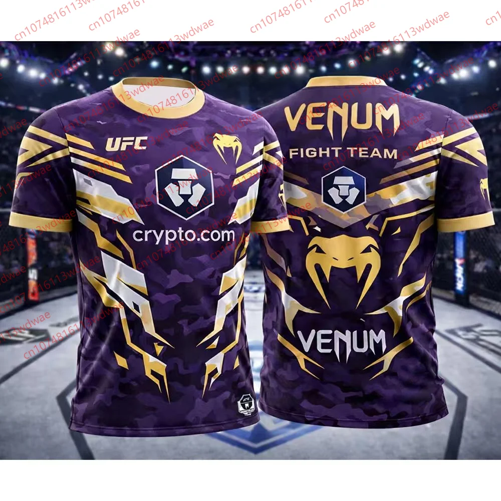 Camiseta de Boxeo de Manga Corta 2026 para Hombre, Camiseta de Secado Rápido para UFC, Entrenamiento, MME, Fitness, Olivera