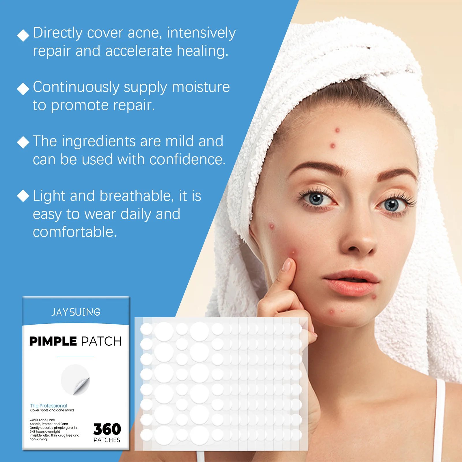 Invisible Spot Patch Facial Acne Repair Skin Care Cover Acne Print Invisible Acne Patch