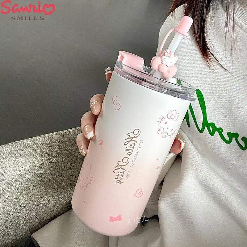 

Милая чашка Hello Kitty Sippy серия Sanrios Милая Студенческая Красивая маленькая и свежая кофейная чашка в японском стиле