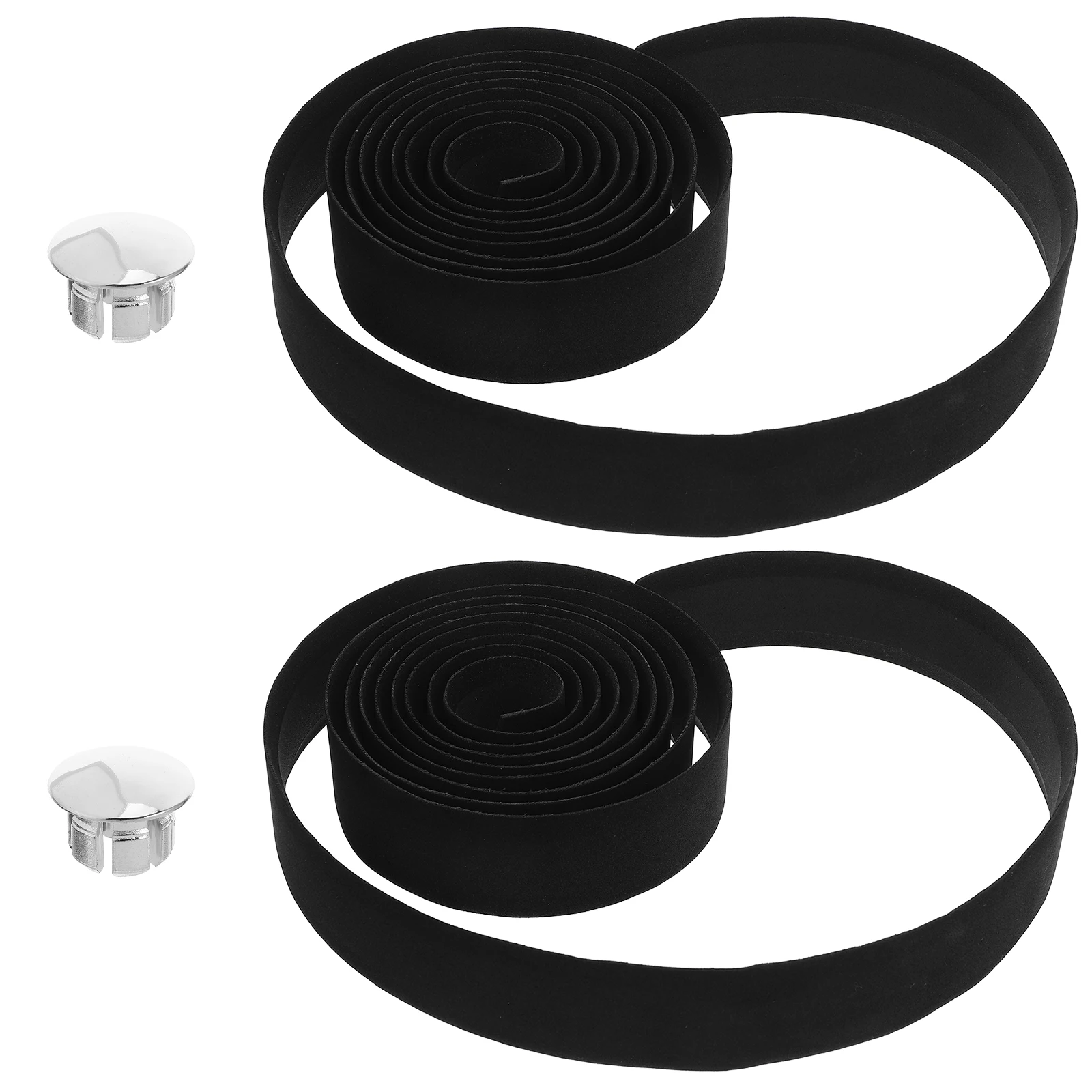 

1Pair Non-Slip Handlebar Tape Rubber Cork Wrap for Mountain Road Bike Lightweight Bar Strips End Plugs Durable