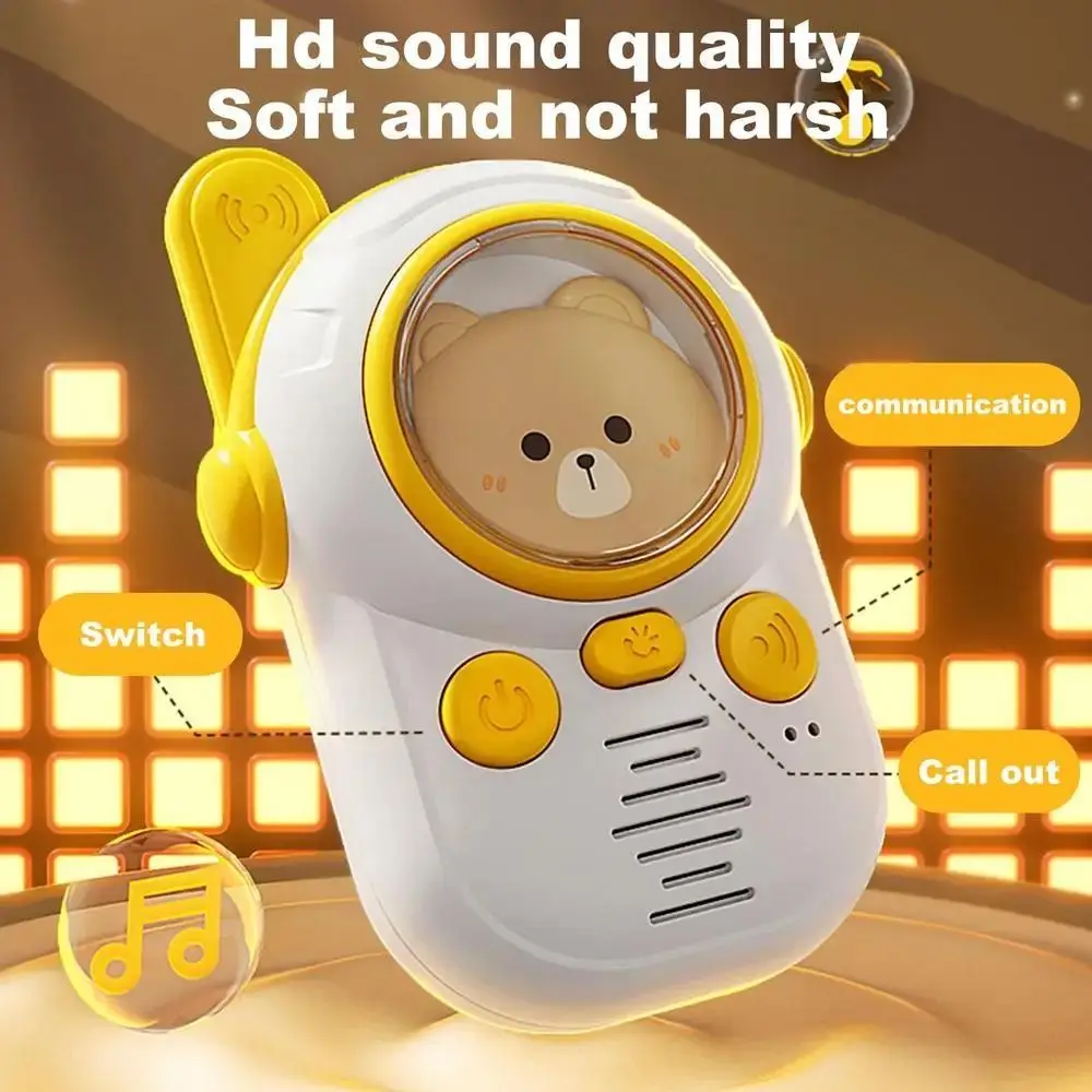 2Pcs Extended Range Kids Radio Toy Clear Sound Comfortable Grip 2 Way Communication Device Anti-loss 300M Kids Telephone Toy