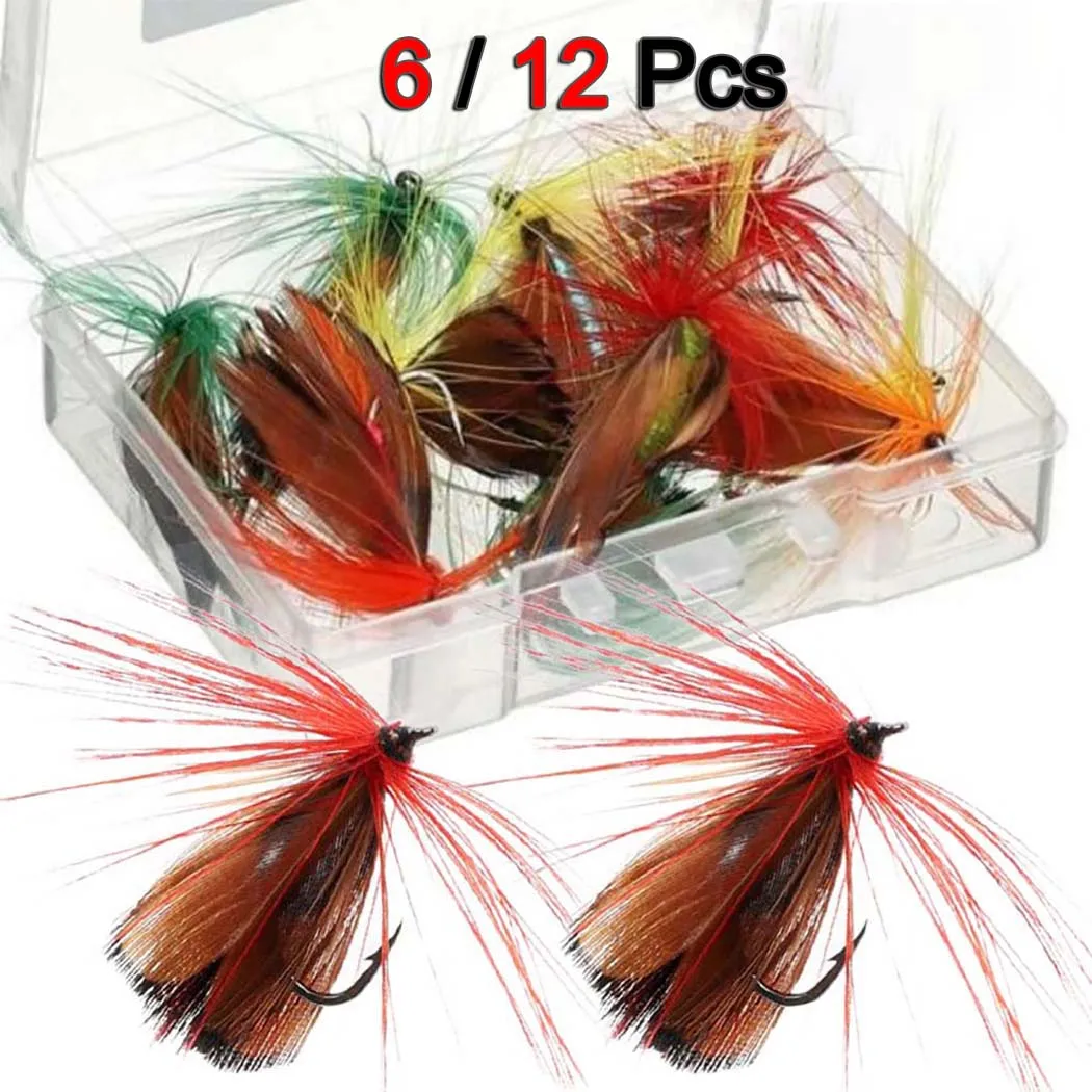 

6/12 шт. реалистичная искусственная приманка для насекомых, приманка-бабочка, приманка для ловли форели, искусственные рыболовные приманки, приманки для рыбалки с насекомыми, приманка