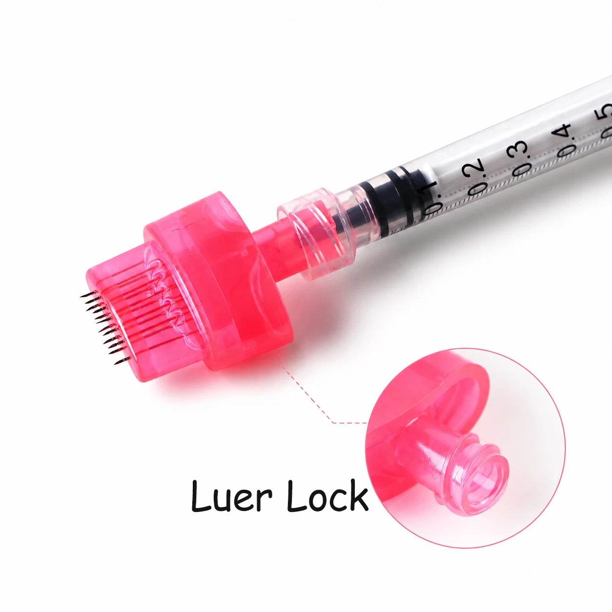 5 Stück/10 Stück, Sterile 12-Pin-Lippennadel mit Luer-Lock 30G 0,5mm Lippen-Booster-Nano-Nadel für Lippenpflege und Feuchtigkeitspflege – Detail 3