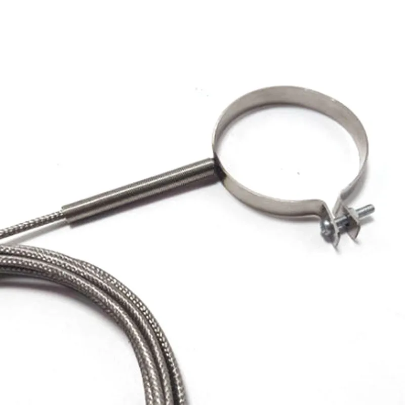 Câble de capteur de température à Thermocouple, pince PT100, 48/50/55/60/65mm, anneau en acier inoxydable, bobine de sonde, ligne de Test 2M, 1 pièce