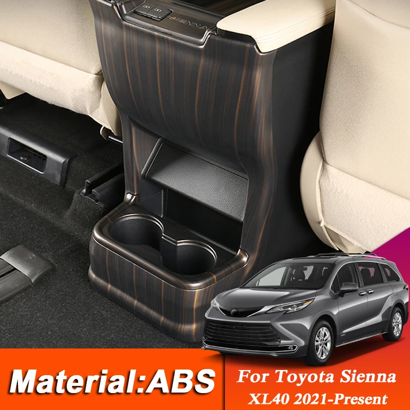 

For Toyota Sienna XL40 2021-Present ABS Car Styling Internal Rear Air Vent Decoration Sequins Sticker Frame Auto Accessory