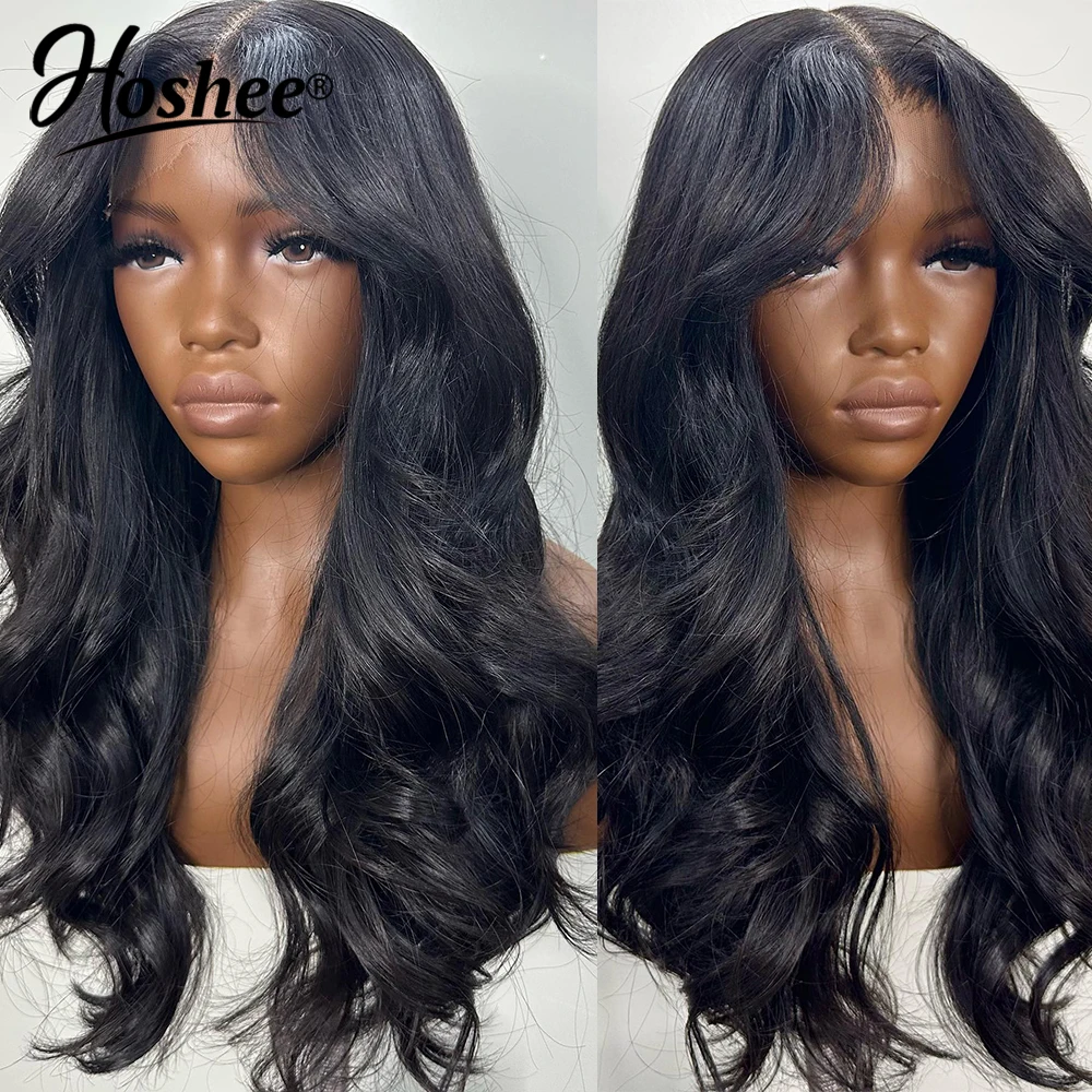 Handmade Inspried Layered Colored Human Hair Wigs For Black Women 4x4 Pre-Cut Lace Wave Wig With Bleached Knots Ready To Go Wig