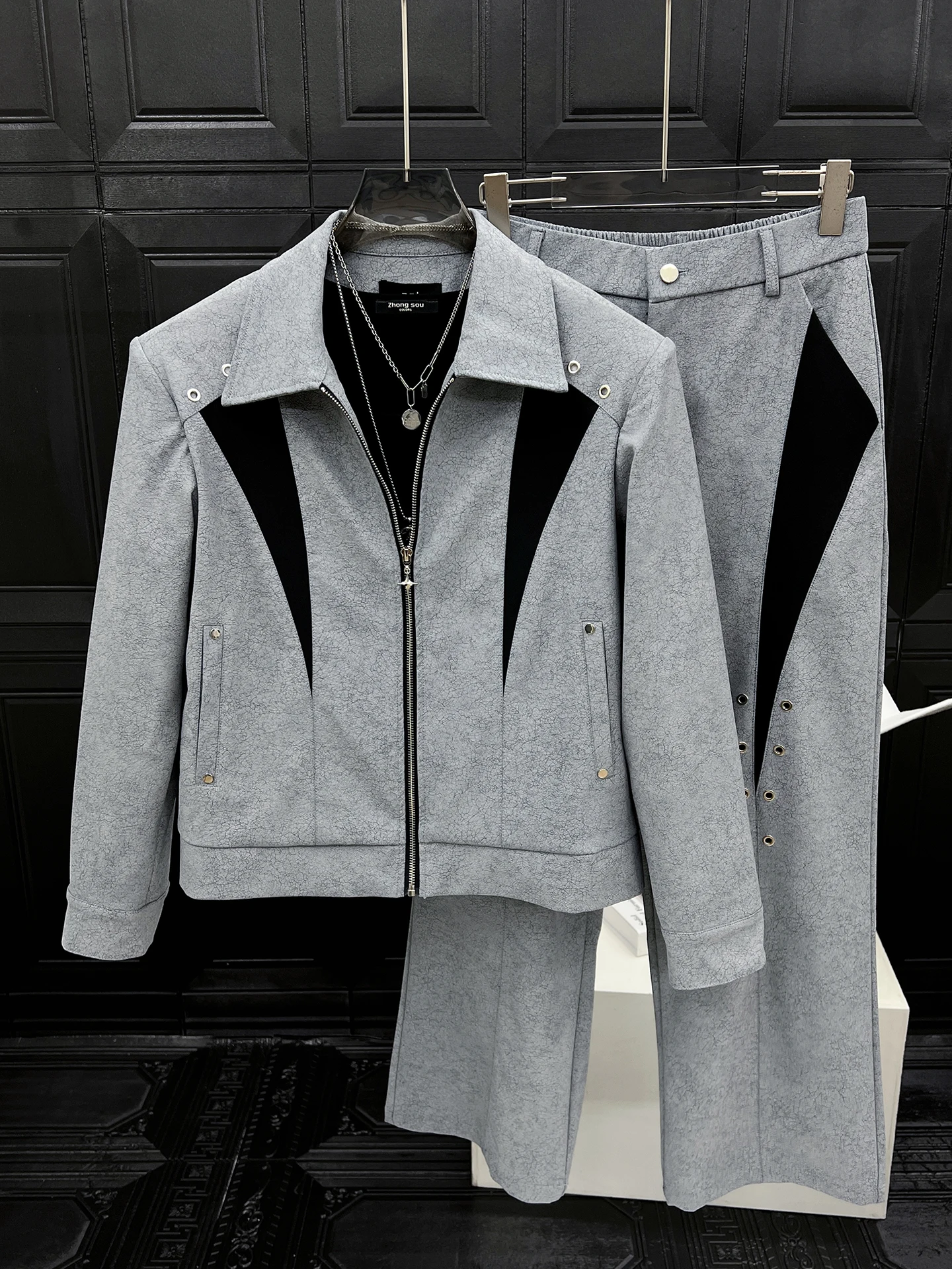 

Мужская майка с наплечником American Sle из искусственной кожи, повседневная верхняя одежда Faion, весна-осень-зима, застежка-молния...