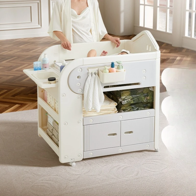 طاولة حفاضات للعناية بالطفل لحديثي الولادة، حفاضات متنقلة متعددة الوظائف لتغيير حمام الطفل