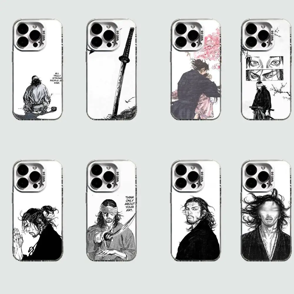 

V-Vagabond Samurai Anime Case for iPhone 16 15 14 13 12 11 Pro Max Plus Air 16E X XR XS Max Hard Shockproof Bumper Cover