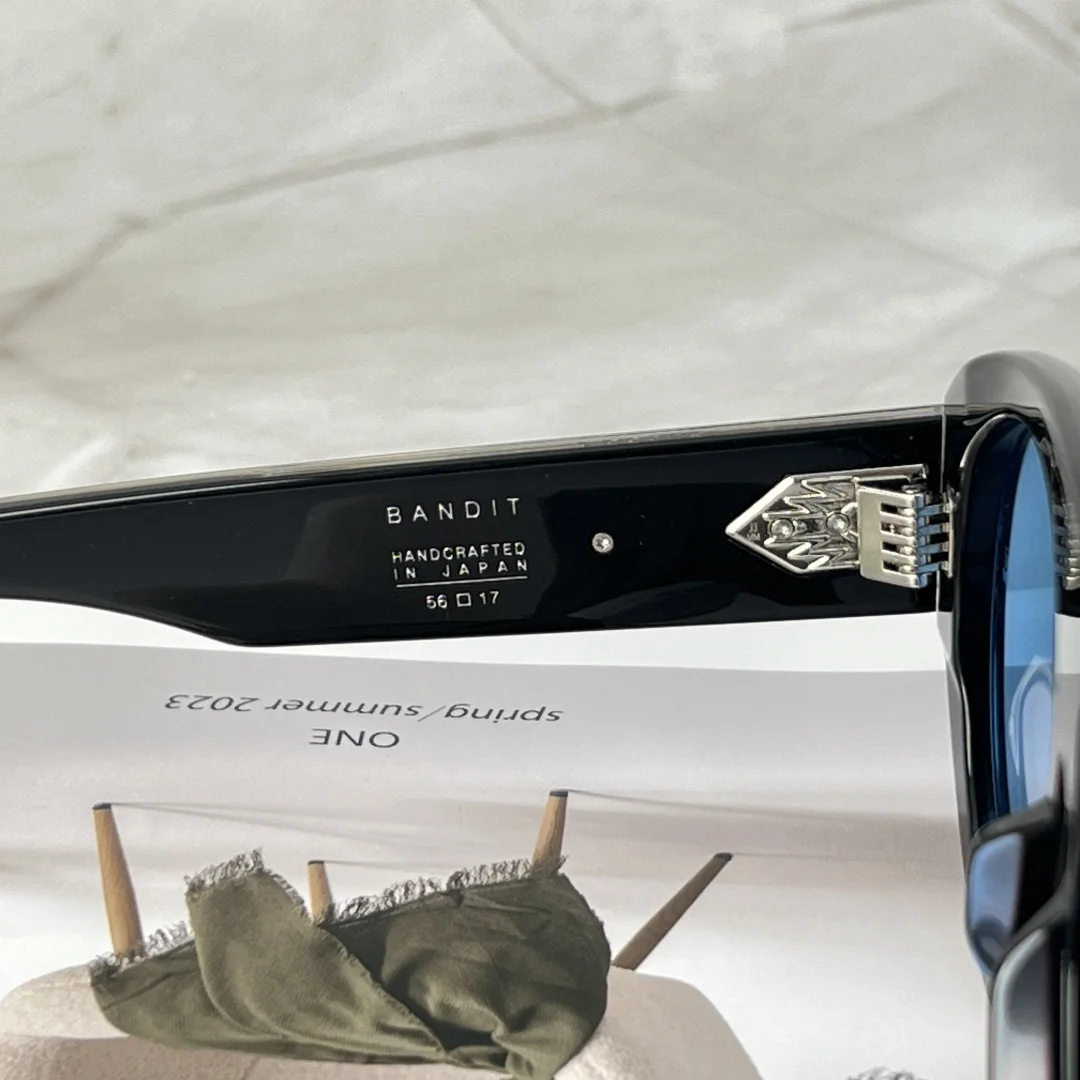 JMM Handmade Thick Oval Acetate Sunglasses UV400 Vintage Punk High Street Classic Eyewear for Men with Case