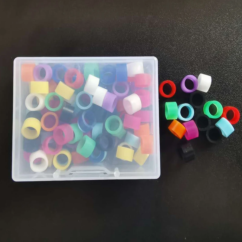 100pcs/Box Dental Tools Materials Instrument Code Ring Soft Silicone Multi Color Fit All Hand Instruments Dentist Dentistry Oral