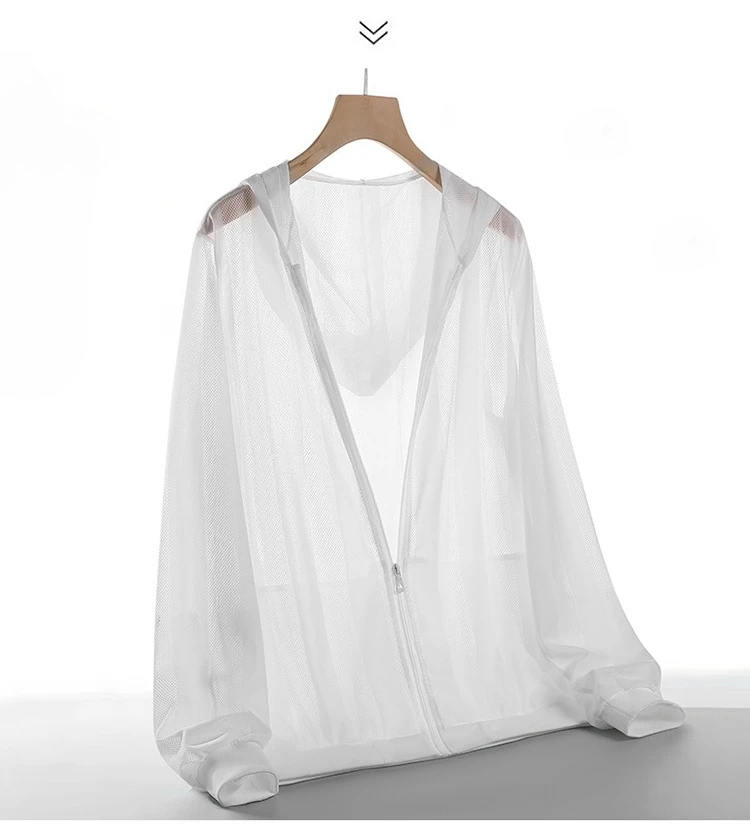 Herren Ultraleichte Sportbekleidung mit Kapuze, atmungsaktive Freizeitjacken für Herren, Sommer UPF 50+ UV-Sonnenschutz Hautjacken – Detail 3