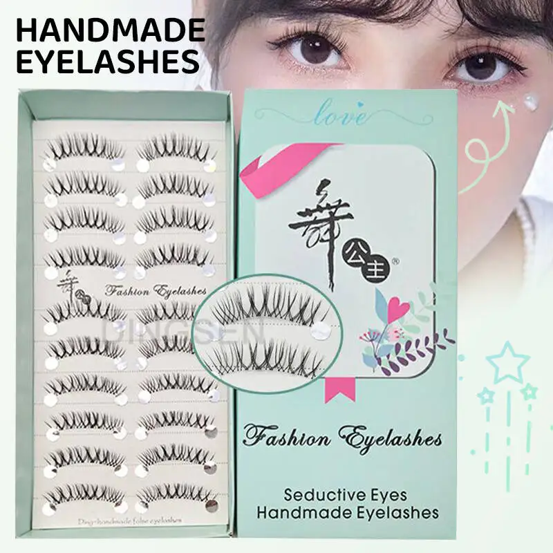 10 Paar neue Manga Cosmetics Wimpern Wimpern Koreanisches Make-up Beste falsche Wimpern 3D-Nerzwimpern Cosplay Soft Blush – Detail 1