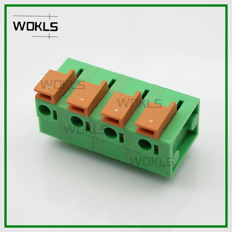 50PCS/100PCS  Spring type PCB terminal block straight pin DG142R 7.62 KF142R 7.62