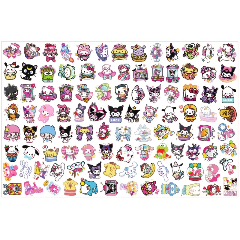 Cartoon Sanrio Acrylic Patch 2cm 4cm Kawaii DIY Pendant PP Clip Keychain Accessories Material Hello Kitty Pokemon Pikachu Guka