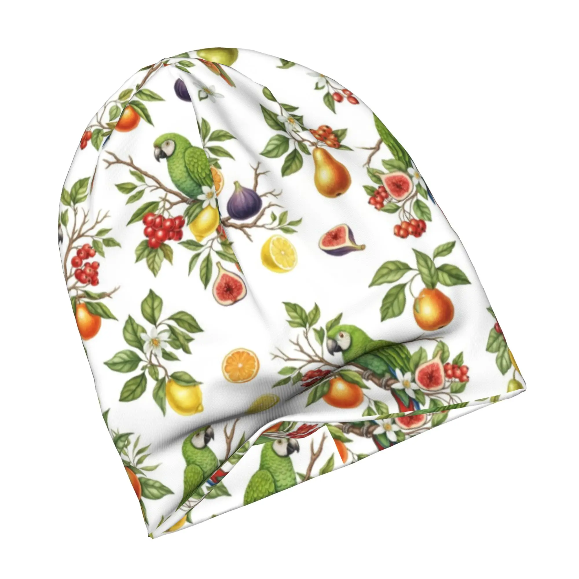 Tropical Parrots Birds Bonnet Hats Hip Hop Knitted Hat For Women Men Warm Winter Cockatiel Macaw Parrotlet Skullies Beanies Caps
