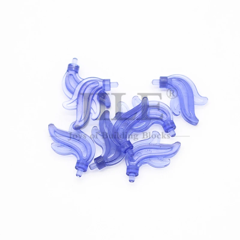 30pcs MOC Plume Feather Triple Compact Flame Water with Small Pin 64647 DIY Building Blocks Bricks Compatible Decorate Toys